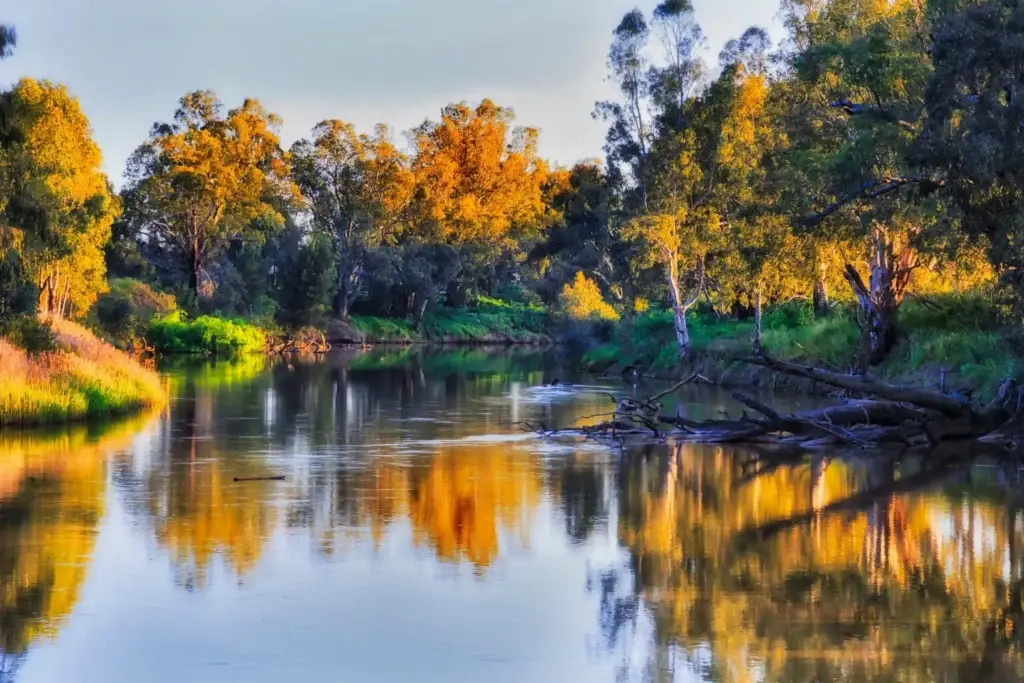 Macquarie River in the autumn, Dubbo NSW, Australia