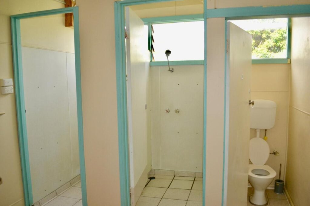 Shared bathrooms for guests at Apollo Bay Backpackers
