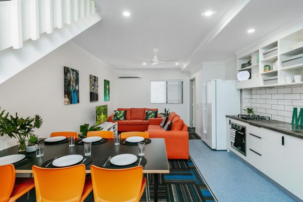 Shared Kitchen, Dining and loung room at MiHaven Shared Living Gatton St