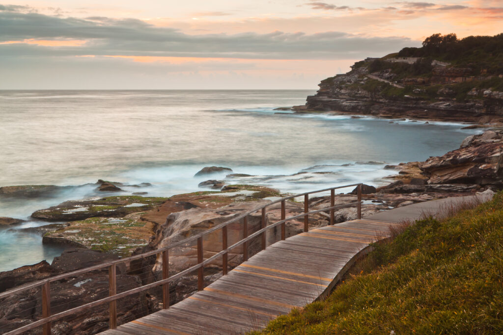 Bondi to Coogee coastal walk, Sydney, Australia. Bondi Beach New South Wales